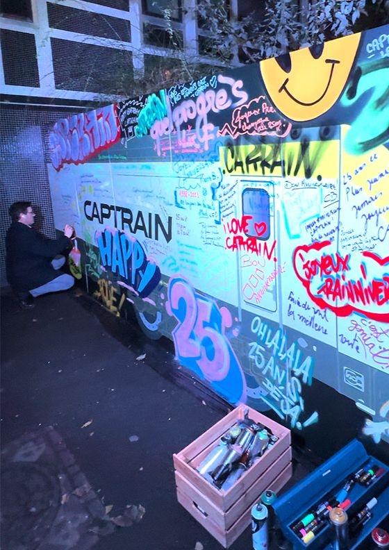 Activité Graff à la soirée anniversaire des 25 ans de Captrain