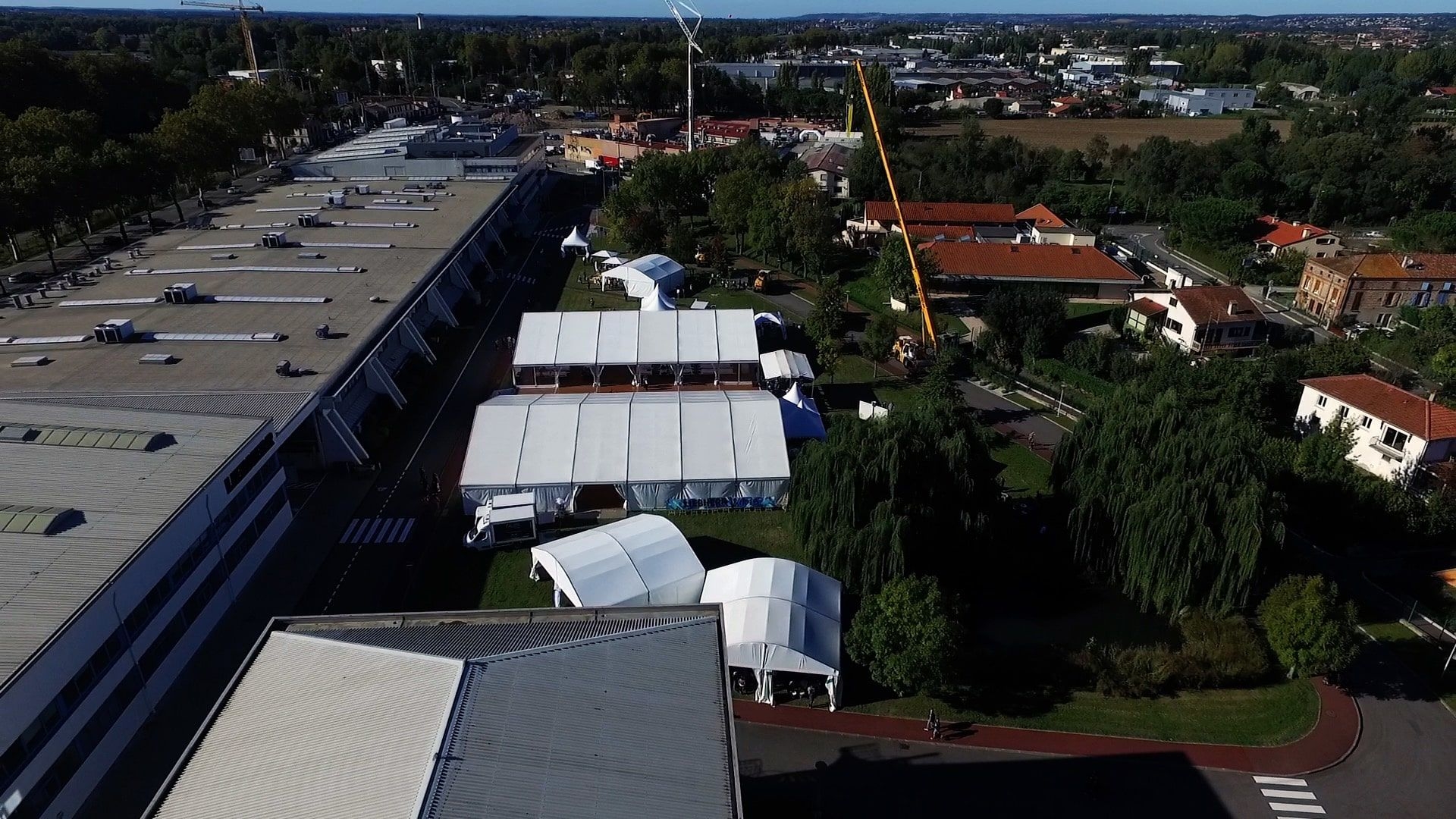 Vue aérienne du site industriel - Family Day Liebherr