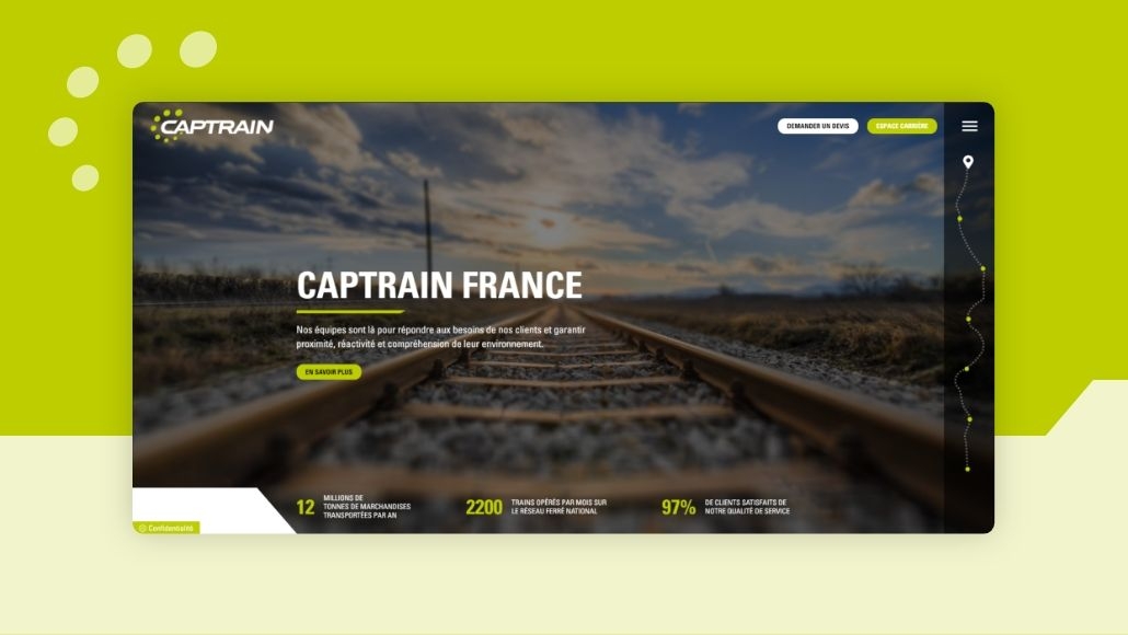 Accueil desktop du site captrain.fr