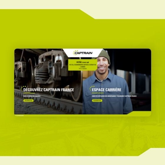 UX desktop du site captrain.fr